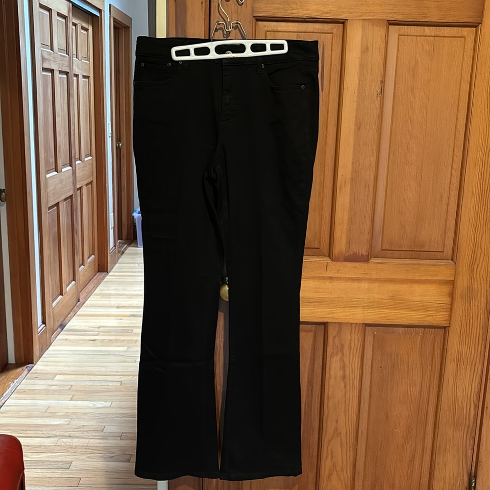 St. John’s Bay Bootcut Leg Jeans 14Long Black Rayon Cottonn Blend Like New